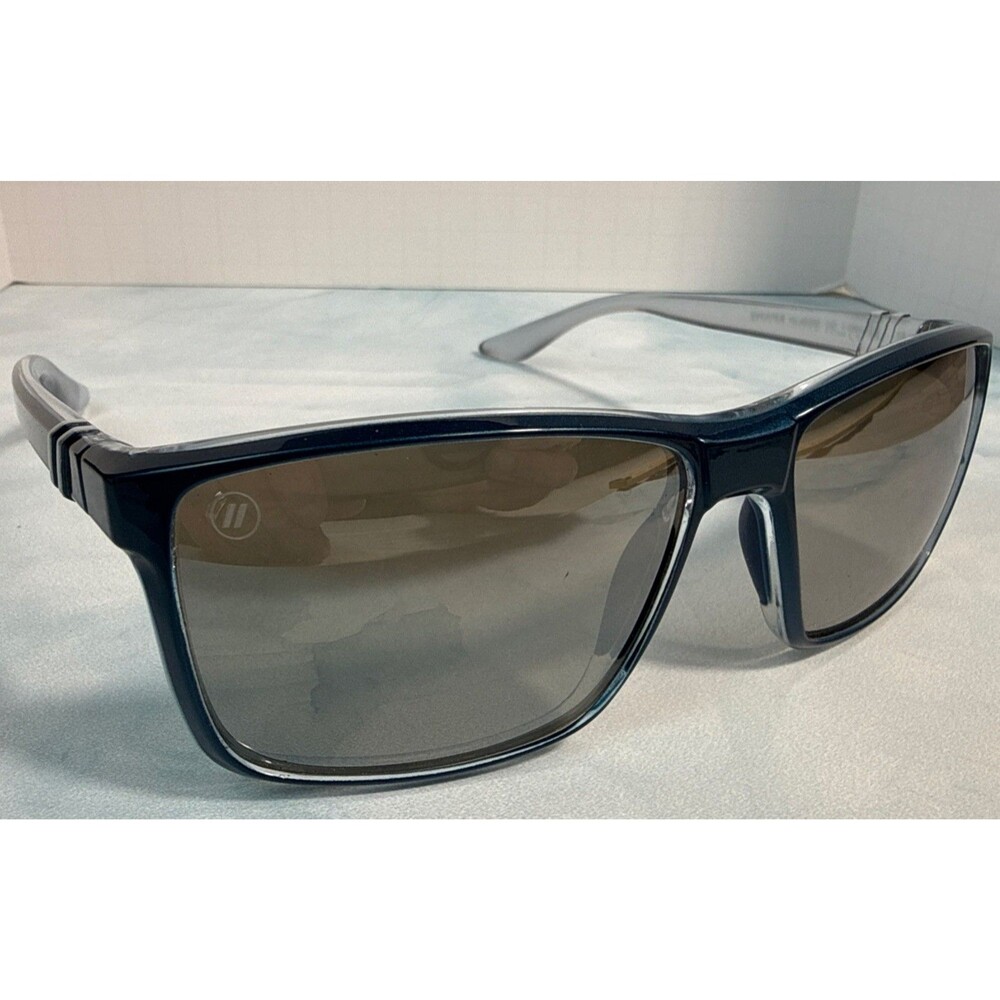 BLENDERS GHOSTER CAT 3 GLOSS BLUE/POLARIZED SILVER SUNGLASSES